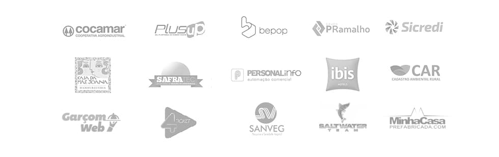 Imagem com logo de clientes satisfeitos